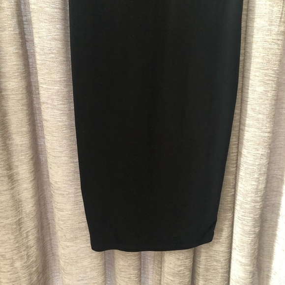 NWT Bar III Basic Black Short Sleeve Bodycon Midi Dress Size Small - Picture 8 of 8